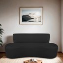 Ver imagem 1 de Sofá Curvo Orgânico 140cm 2 Lugares Linho Antonela