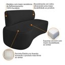 Ver imagem 7 de Sofá Curvo Orgânico 160cm 2 Lugares Linho Antonela Preto
