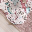 Ver imagem 4 de Kit Cobre Leito Rolinho Solteiro + Porta Travesseiro Toque Macio Mermaid