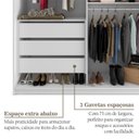 Ver imagem 6 de Guarda-Roupa Solteiro com Espelho Belluno Cinza/Urbi