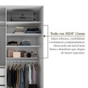 Ver imagem 5 de Guarda-Roupa Solteiro com Espelho Belluno Cinza/Urbi