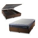 Ver imagem 2 de Conjunto Box Baú King Dakota Preto 193x203x64 Espuma D33