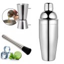 Ver imagem 2 de Coqueteleira + Socador+ Dosador Inox 500ml Caipirinha Drinks