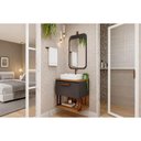 Ver imagem 1 de Conjunto Banheiro c/Espelho Duna/Monet 60cm Titanium MGM