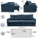 Ver imagem 2 de Sofá Sem Caixa Retrátil Reclinável 2,75m Cama inBox Versátil com Pillow Top e Molas Velusoft