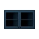 Ver imagem 7 de Armário Aéreo 120cm 2 Portas com Vidro Moldurado Cozinha Sevilha Azul