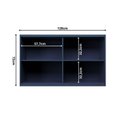 Ver imagem 5 de Armário Aéreo 120cm 2 Portas com Vidro Moldurado Cozinha Sevilha