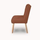 Ver imagem 3 de Cadeira Confortavel Jantar Luna Suede Terracota para Quarto Sala Recepção.