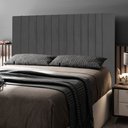 Ver imagem 2 de Cabeceira Cama Box Casal King Size Nala 195cm Suede Cinza - Desk Design