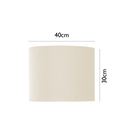 Ver imagem 2 de Lustre Pendentre de Linho Iluminação Sala Quarto Luxo:creme/fio Preto