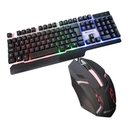 Ver imagem 1 de Kit Teclado Mouse Gamer Usb Led com Fio Luminoso Colorido Ex
