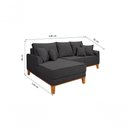 Ver imagem 5 de Sofá Living Beny com Chaise para Sala de Estar Confortável Império Grafite 199
