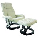 Ver imagem 3 de Conjunto 2 Poltronas de Massagem com Apoio para Pés Louisiana Bege Creme