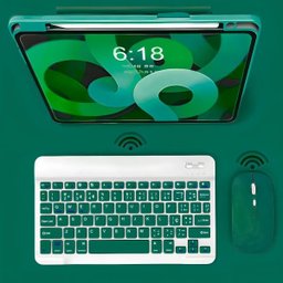 Teclado sem Fio Bluetooth Recarregável com Mouse - Verde In - 5