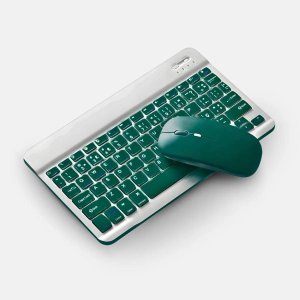 Teclado sem Fio Bluetooth Recarregável com Mouse - Verde In