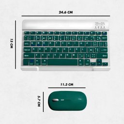 Teclado sem Fio Bluetooth Recarregável com Mouse - Verde In - 6