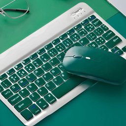 Teclado sem Fio Bluetooth Recarregável com Mouse - Verde In - 3