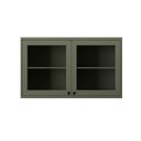 Ver imagem 3 de Armário Aéreo 120cm 2 Portas com Vidro 100% MDF Cozinha Sevilha Verde