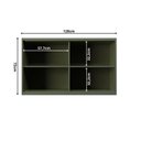 Ver imagem 5 de Armário Aéreo 120cm 2 Portas com Vidro 100% MDF Cozinha Sevilha Verde