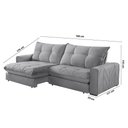 Ver imagem 4 de Sofá Firenze Linho 02 Módulos de 80cm B25cm Meu Sofá Online