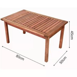 Conjunto para Jardim com 1 Sofá 2 Poltronas 1 Mesa de Centro Madeira Maciça - 5
