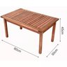 Conjunto para Jardim com 1 Sofá 2 Poltronas 1 Mesa de Centro Madeira Maciça - 5