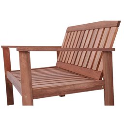Conjunto para Jardim com 1 Sofá 2 Poltronas 1 Mesa de Centro Madeira Maciça - 3