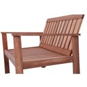 Ver imagem 4 de Conjunto para Jardim com 1 Sofá 2 Poltronas 1 Mesa de Centro Madeira Maciça Marrom