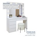 Ver imagem 6 de Penteadeira Camarim 100% MDF 5 Gavetas Munique