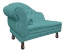 Ver imagem 3 de Recamier Divã Sofá 120cm Recepção Sala Larissa Suede:azul-turquesa/liso