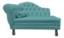 Ver imagem 2 de Recamier Divã Sofá 120cm Recepção Sala Larissa Suede:azul-turquesa/liso