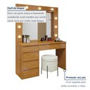 Ver imagem 6 de Penteadeira Camarim 100% MDF 5 Gavetas Munique