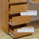 Ver imagem 3 de Penteadeira Camarim 100% MDF 5 Gavetas Munique