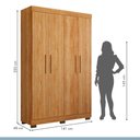 Ver imagem 7 de Guarda Roupa Roupeiro Flórida 4 Portas 3 Gavetas Tigus Baby Amadeirado