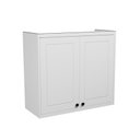 Ver imagem 3 de Armário Aéreo 80cm 2 Portas 100% MDF Cozinha Sevilha Herval Branco