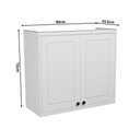 Ver imagem 4 de Armário Aéreo 80cm 2 Portas 100% MDF Cozinha Sevilha Herval Branco