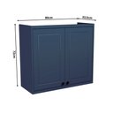 Ver imagem 4 de Armário Aéreo 80cm 2 Portas 100% MDF Cozinha Sevilha Herval Azul