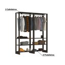 Ver imagem 3 de Estante Closet Yes 160cm com 2 Cabideiros - Grafite