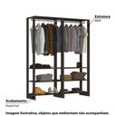 Ver imagem 2 de Estante Closet Yes 160cm com 2 Cabideiros - Grafite