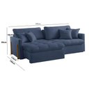 Ver imagem 2 de Sofá Cama Retrátil e Reclinável Lisboa 200cm Braço 10cm Meu Sofá Online