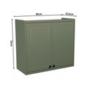 Ver imagem 4 de Armário Aéreo 80cm 2 Portas 100% MDF Cozinha Sevilha Herval Verde