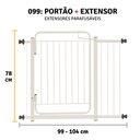 Ver imagem 3 de Grade de Porta P/ Portão Pressão Pet Cães Criança 99 a 104 Cm: