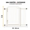 Grade de Porta P/ Portão Pressão Pet Cães Criança 99 a 104 Cm: - 3