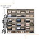 Ver imagem 4 de Guarda Roupa Casal Modulado Versa em MDF 6 Portas com 15 Prateleiras