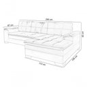 Ver imagem 2 de Sofá Viena Chaise Suede Fixo Pés Madeira Living Confortável Império Cinza 380