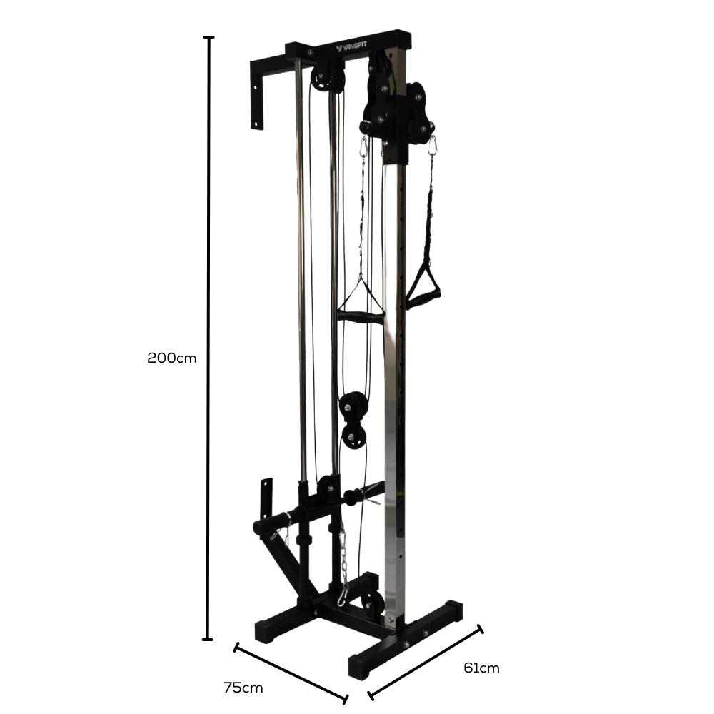 Mono Cross Over Academia Fixo Parede com Polia Dupla Yangfit - 3