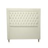 Cabeceira Capitone + Sapateira Recamier para Cama Box Casal King - Suede - Sv Decor:marfim - 2