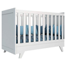 Berço Peroba Retrô Americano Branco Vira Mini Cama Infantil - 3