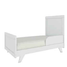 Berço Peroba Retrô Americano Branco Vira Mini Cama Infantil - 2