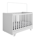 Ver imagem 1 de Berço Peroba Retrô Americano Branco Vira Mini Cama Infantil